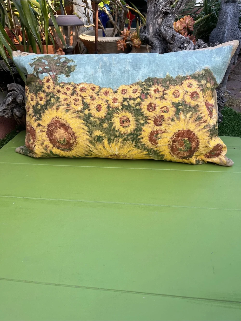 Pottery Barn Sunflower Lumbar Pillow & Cover Cotton/Linen Blend Autumn 25” x 15”